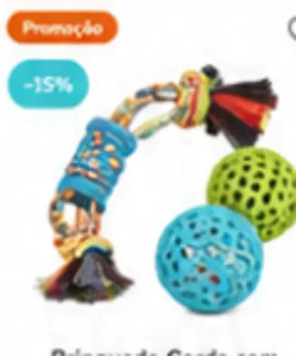 Brinquedo Corda com Bola Colorida